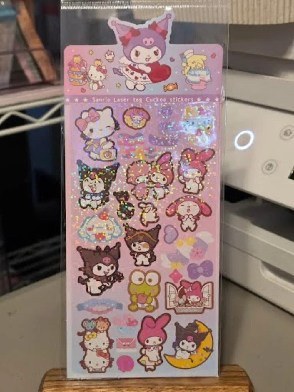 STK-2539 Sanrio Family Laser Sticker Sheet